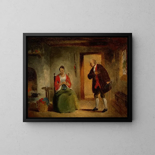 Interior Study Painting - Francis William Edmonds — framed artwork on a wall