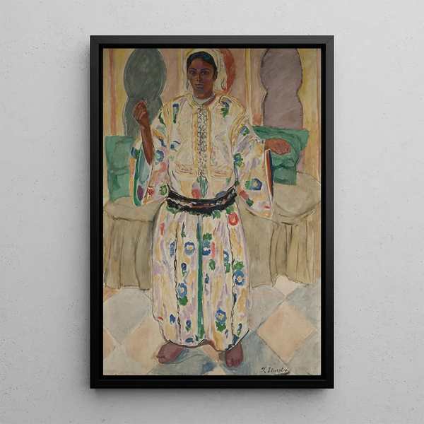 Woman of Moorish style - Francisco Iturrino — framed artwork on a wall