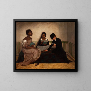 Les Trois Races ou L'Égalité devant la Loi - Francisco Laso — framed artwork on a wall