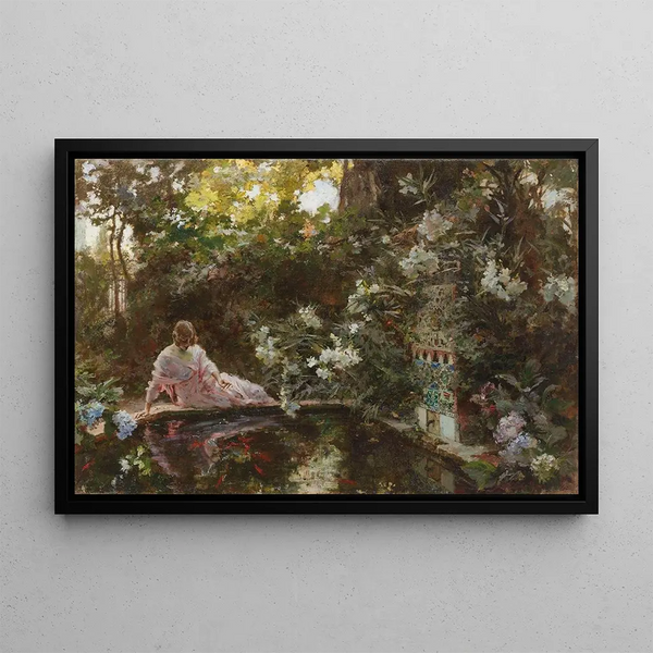 Nourrir les affamés - Francisco Pradilla — framed artwork on a wall