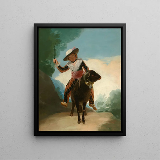 Boy on a Ram - Francisco de Goya — framed artwork on a wall