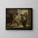 Le Maragato menace le frère Pedro de Zaldivia avec son arme - Francisco de Goya — framed artwork on a wall