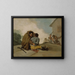 The brother Pedro ties El Maragato with a rope - Francisco de Goya — framed artwork on a wall