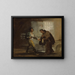 Francisco de Goya's painting "Le frère Pedro offre des chaussures à El Maragato et se prépare à écarter son arme." — framed artwork on a wall