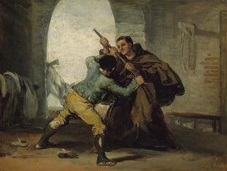 The brother Pedro snatches the pistol from El Maragato - Francisco de Goya — artwork view