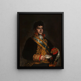 Portrait of Don Miguel de Lardizábal - Francisco de Goya — framed artwork on a wall