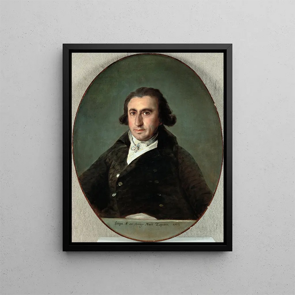 Portrait of Martín Zapater - Francisco de Goya — framed artwork on a wall