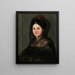 Portrait of a lady with a black mantilla - Francisco de Goya — framed artwork on a wall