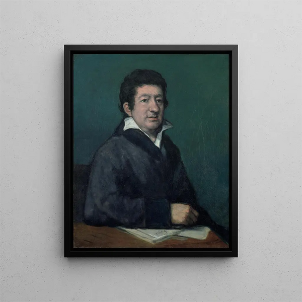 Portrait of the poet Moratín - Francisco de Goya — framed artwork on a wall