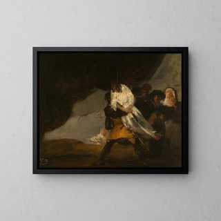 The Hanged Monk - Francisco de Goya — framed artwork on a wall
