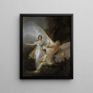 Truth, Time and History - Francisco de Goya — framed artwork on a wall