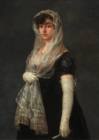 Young woman wearing a mantilla and a basquin - Francisco de Goya — artwork view
