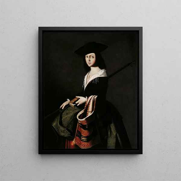 Sainte Marina - Francisco de Zurbarán — framed artwork on a wall