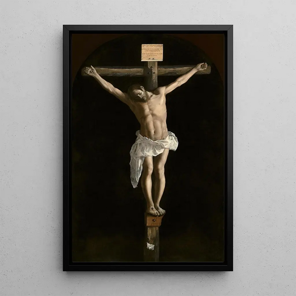 La Crucifixion - Francisco de Zurbarán — framed artwork on a wall