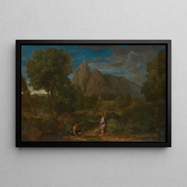 Mercury and Battus - Francisque Millet — framed artwork on a wall
