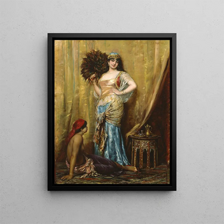 Women of the Harem - Francisque Édouard Bertier — framed artwork on a wall