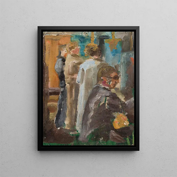 Figurative Scene - Franciszek Bartoszek — framed artwork on a wall
