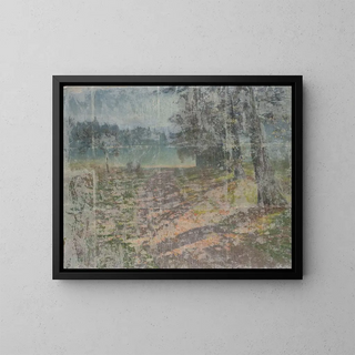 Landscape - Franciszek Jurjewicz — framed artwork on a wall