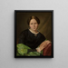 Portrait Painting of Maria Jzefowicz née Rychter - Franciszek Mielnicki — framed artwork on a wall