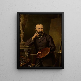 Portrait posthumé de Jzef Simmler - Franciszek Mielnicki — framed artwork on a wall