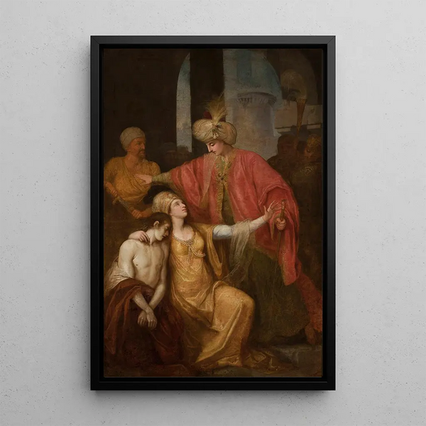 Biblical Scene Painting - Franciszek Smuglewicz — framed artwork on a wall