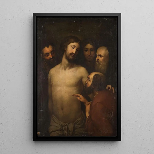 Jesus and Thomas the skeptic - Franciszek Smuglewicz — framed artwork on a wall