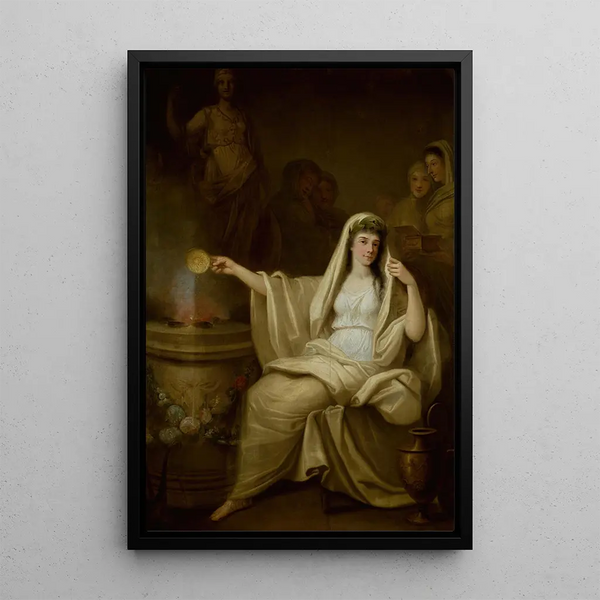fering of a Vestal - Franciszek Smuglewicz — framed artwork on a wall