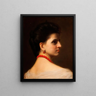 Portrait of Wanda Monn - Franciszek Streitt — framed artwork on a wall