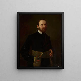 Portrait of Antoni Bautowski - Franciszek Tepa — framed artwork on a wall