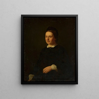 Portrait Painting of Antonina Bautowska née Massalska - Franciszek Tepa — framed artwork on a wall
