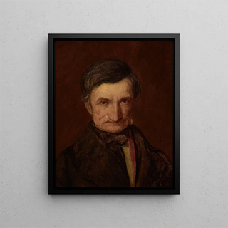 Portrait of the father - Franciszek Tepa — framed artwork on a wall