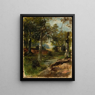 Landscape - Franciszek Władysław Sandecki — framed artwork on a wall