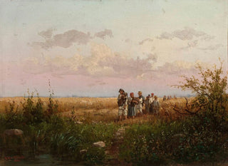 The harvesters returning from the fields - Franciszek Wąsowski — artwork view