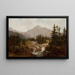 Mountain Landscape Painting of the Tatras - Franciszek Wąsowski — framed artwork on a wall
