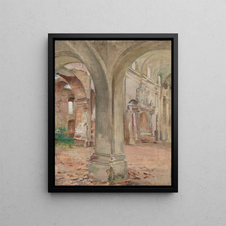 Interior of the church - Franciszek Łubieski — framed artwork on a wall