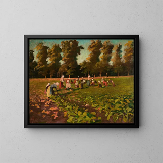 Harvest of beets - Franciszek Łubieski — framed artwork on a wall