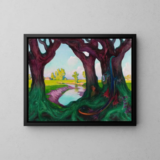 Small Altar Painting - Franciszek Łubieski — framed artwork on a wall