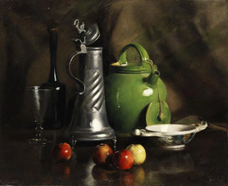 Still life with jugs and fruits - Franck Antoine Bail — artwork view