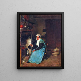 L'heure du café - Franck Bail — framed artwork on a wall