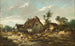 Autumn Landscape Painting with Cottage - Franck Brissot — artwork view