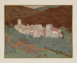 Athos, the Valopédie Monastery - François-Louis Schmied — artwork view