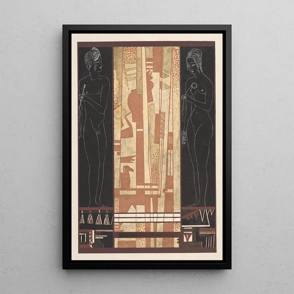 Histoire de la princesse Boudour Pl01 - François-Louis Schmied — framed artwork on a wall