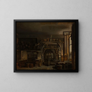 L'atelier de l'orfèvre Odiot 1763-1850 rue Saint-Honoré - François Barthélemy Augustin Desmoulins — framed artwork on a wall