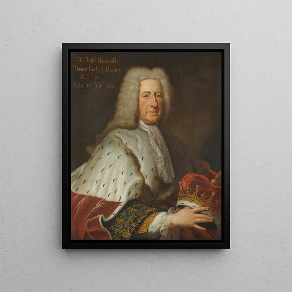 Portrait of Thomas Bruce, 2nd Earl of Ailesbury - François Harrewijn — framed artwork on a wall