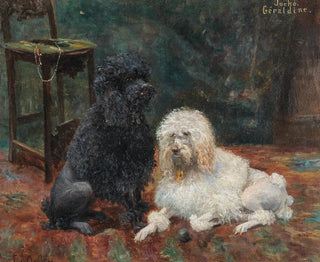 the Royal Poodles Jocko and Geraldine - François Richard de Montholon — artwork view
