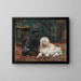 the Royal Poodles Jocko and Geraldine - François Richard de Montholon — framed artwork on a wall