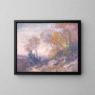 October Morning - Frank Alfred Bicknell — framed artwork on a wall