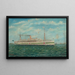 Le Marama, a New Zealand hospital ship off the coast of the Needle, Wight Island, English Channel - Frank Barnes — framed artwork on a wall