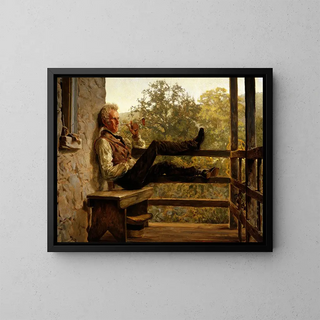 Independence of Squire Jack Porter - Frank Blackwell Mayer — framed artwork on a wall