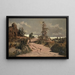 Native Americans in ambush, the lone rider - Frank Buchser — framed artwork on a wall